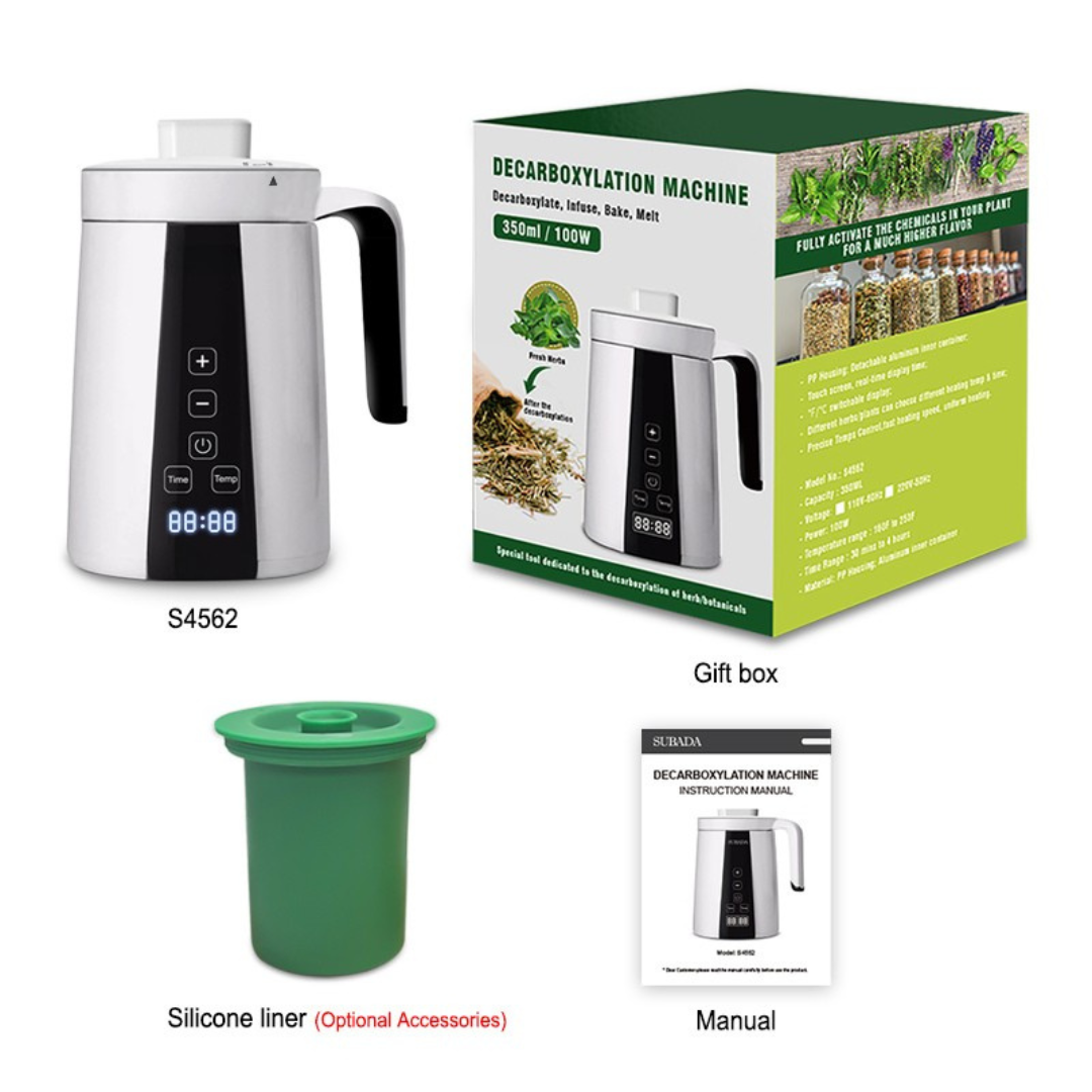 Decarboxylator & Infuser - Perfect Activation Every Time - Herbs Herbal oil Infusion Machine Butter Oil Infuser